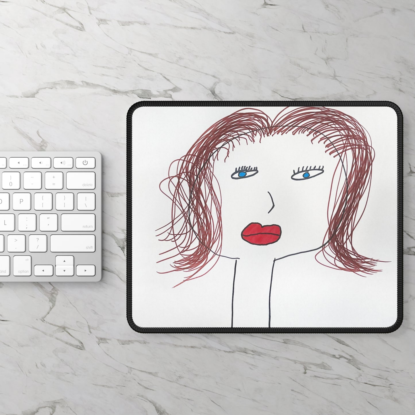 Paper Girlfriend Mouse Pad